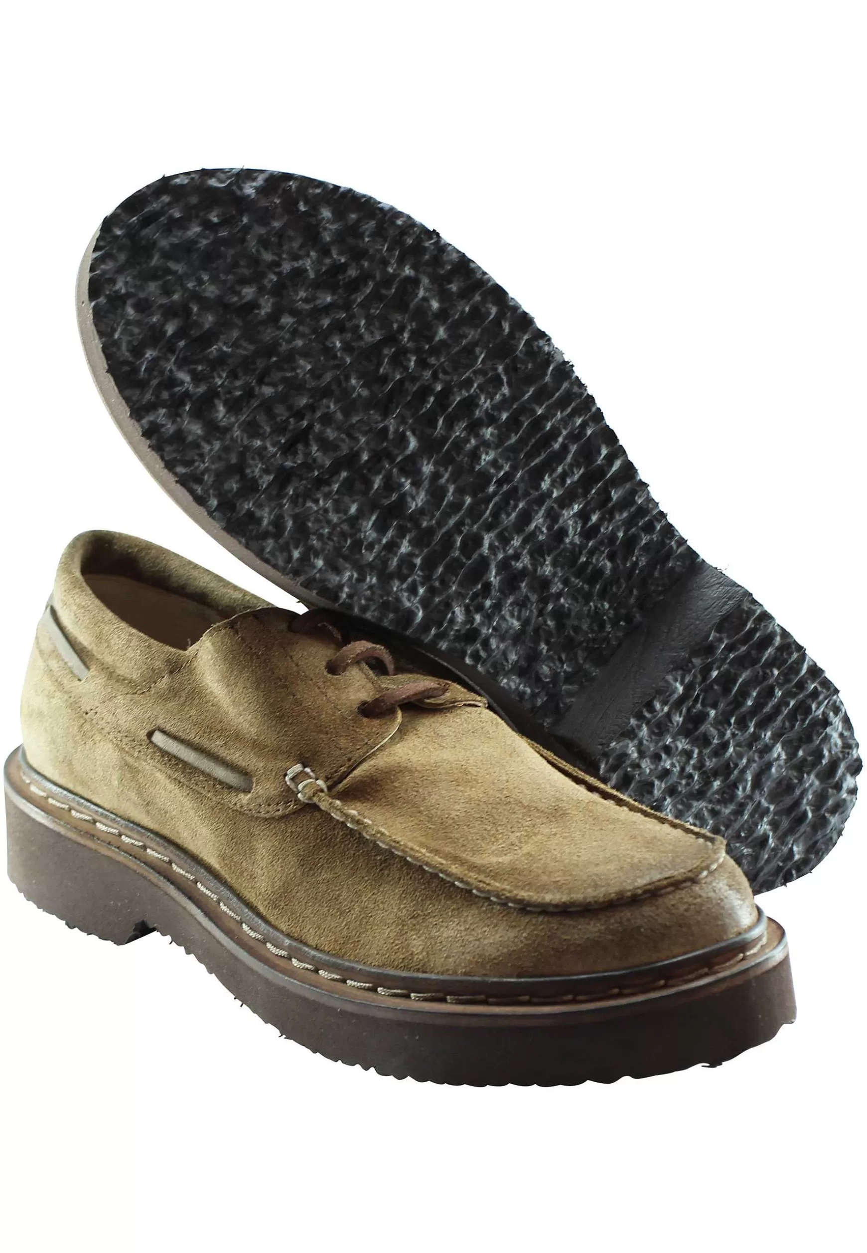 Stringate Donna In Camoscio Marrone Con acci In Pee E Vaschetta Cucita*L Clearance