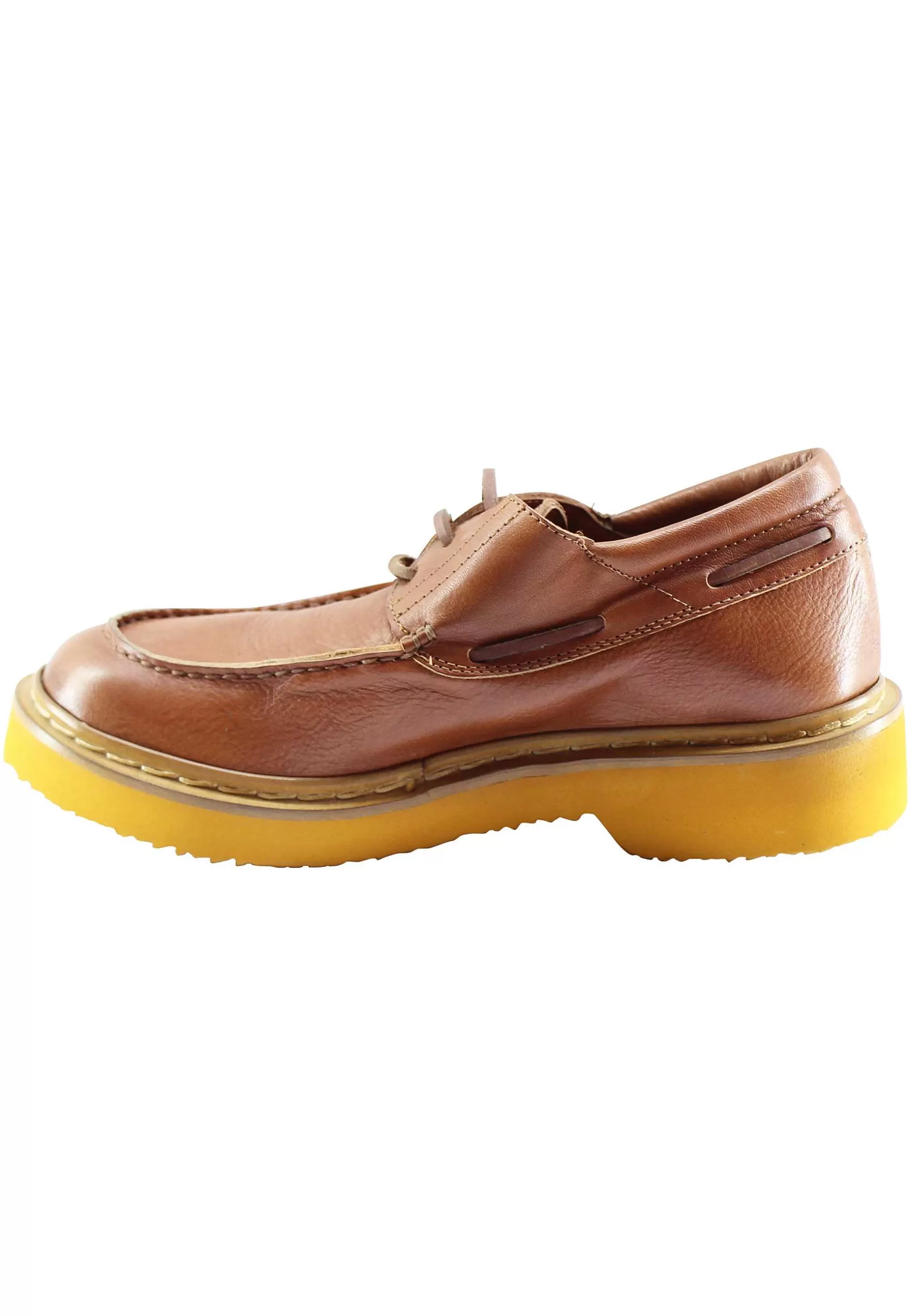 Stringate Donna In Pee Cuoio Con acci In Pee E Vaschetta Cucita*L Cheap