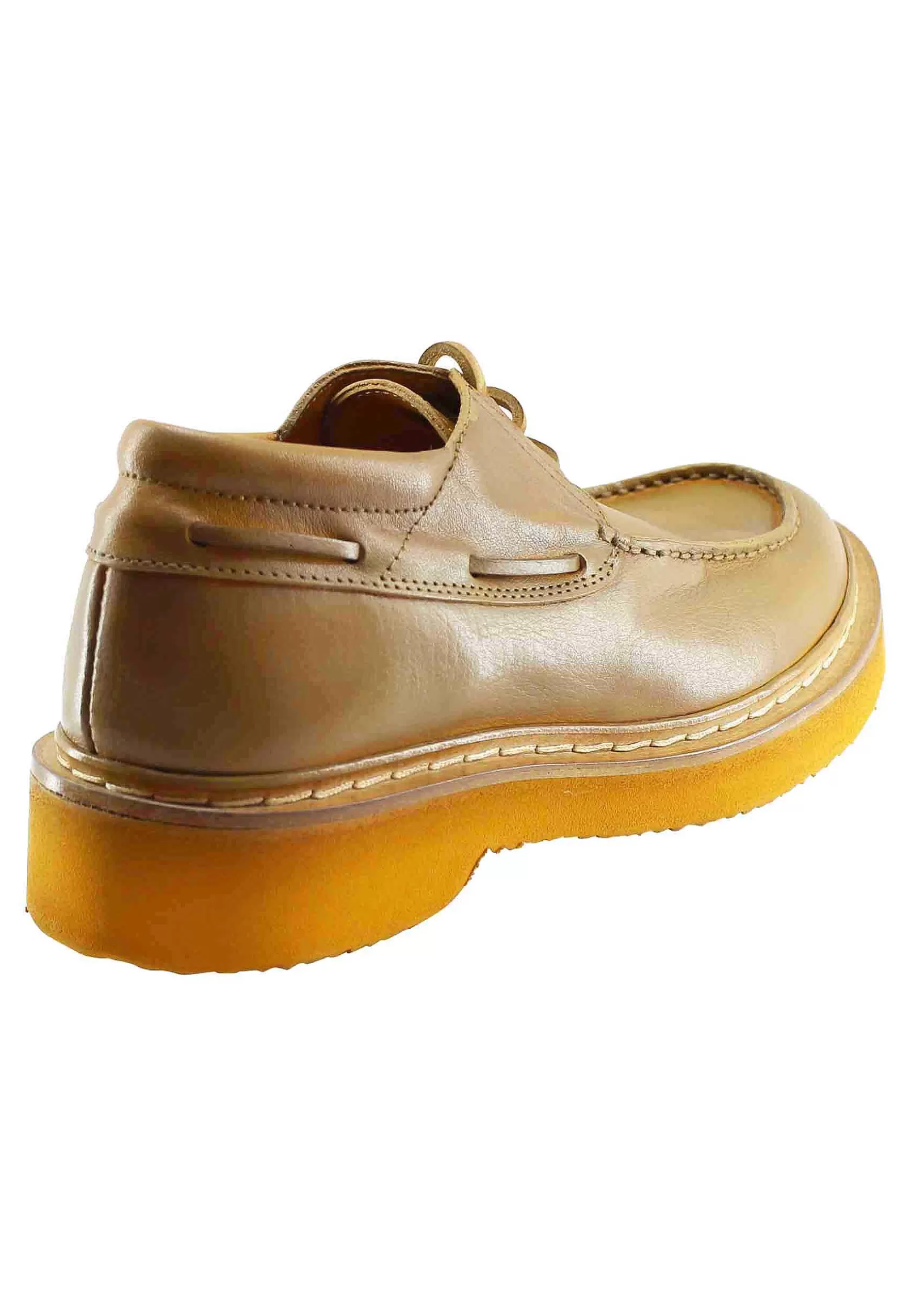 Stringate Donna In Pee Senape Con acci In Pee E Vaschetta Cucita*L Outlet