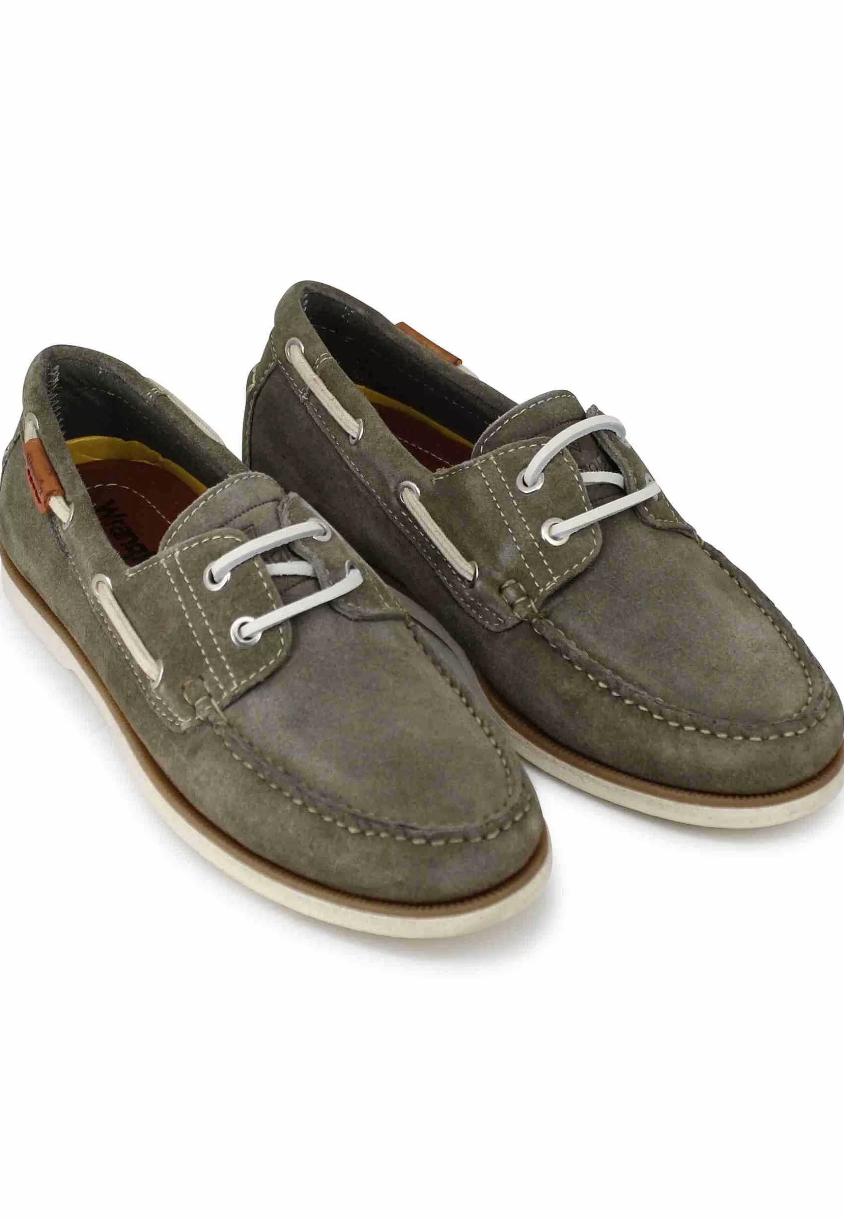 Stringate Uomo Baltic In Camoscio Fango Con Lacci In Cuoio E Suola In Gomma*Wrangler Sale