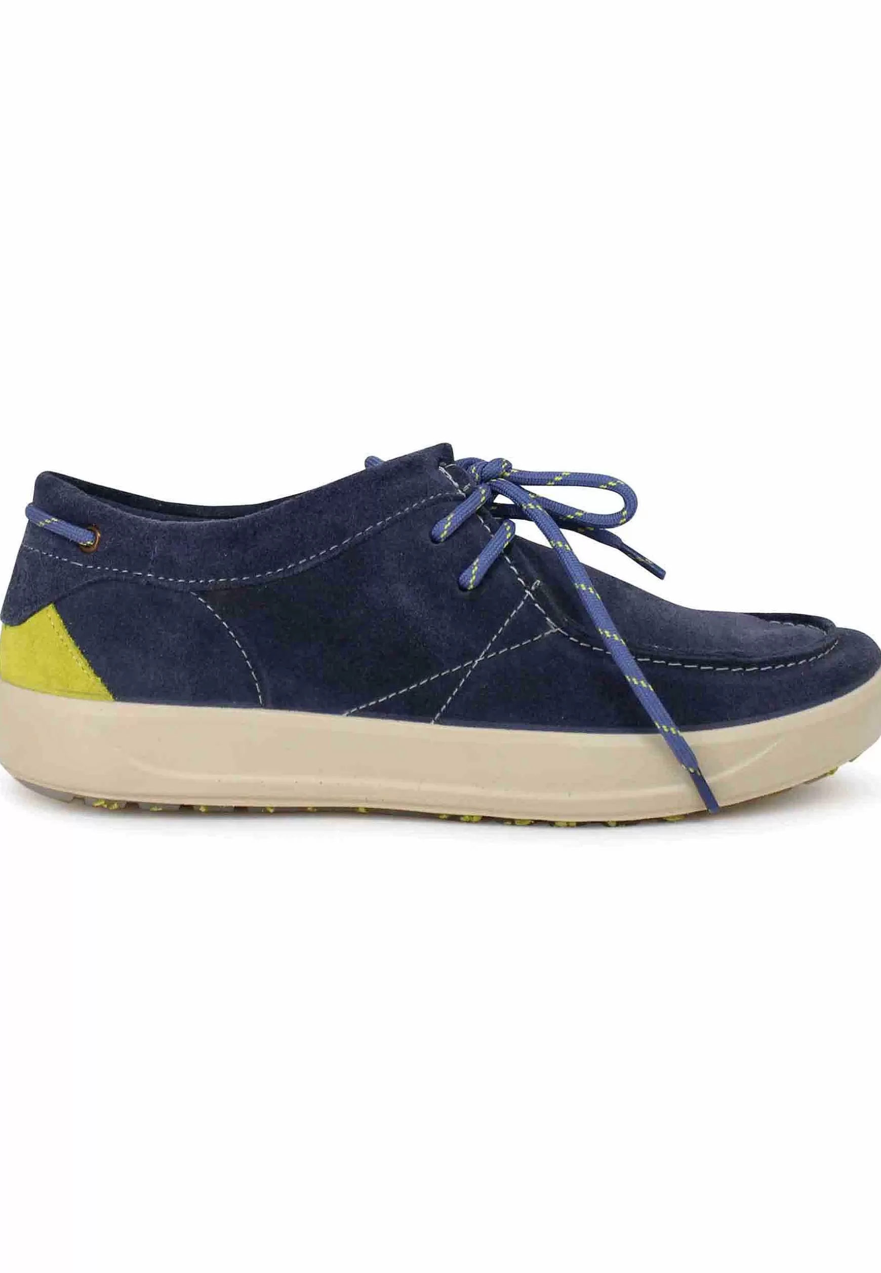 Stringate Uomo Bob Cat In Camoscio Blu Con Suola In Gomma*Jeep New