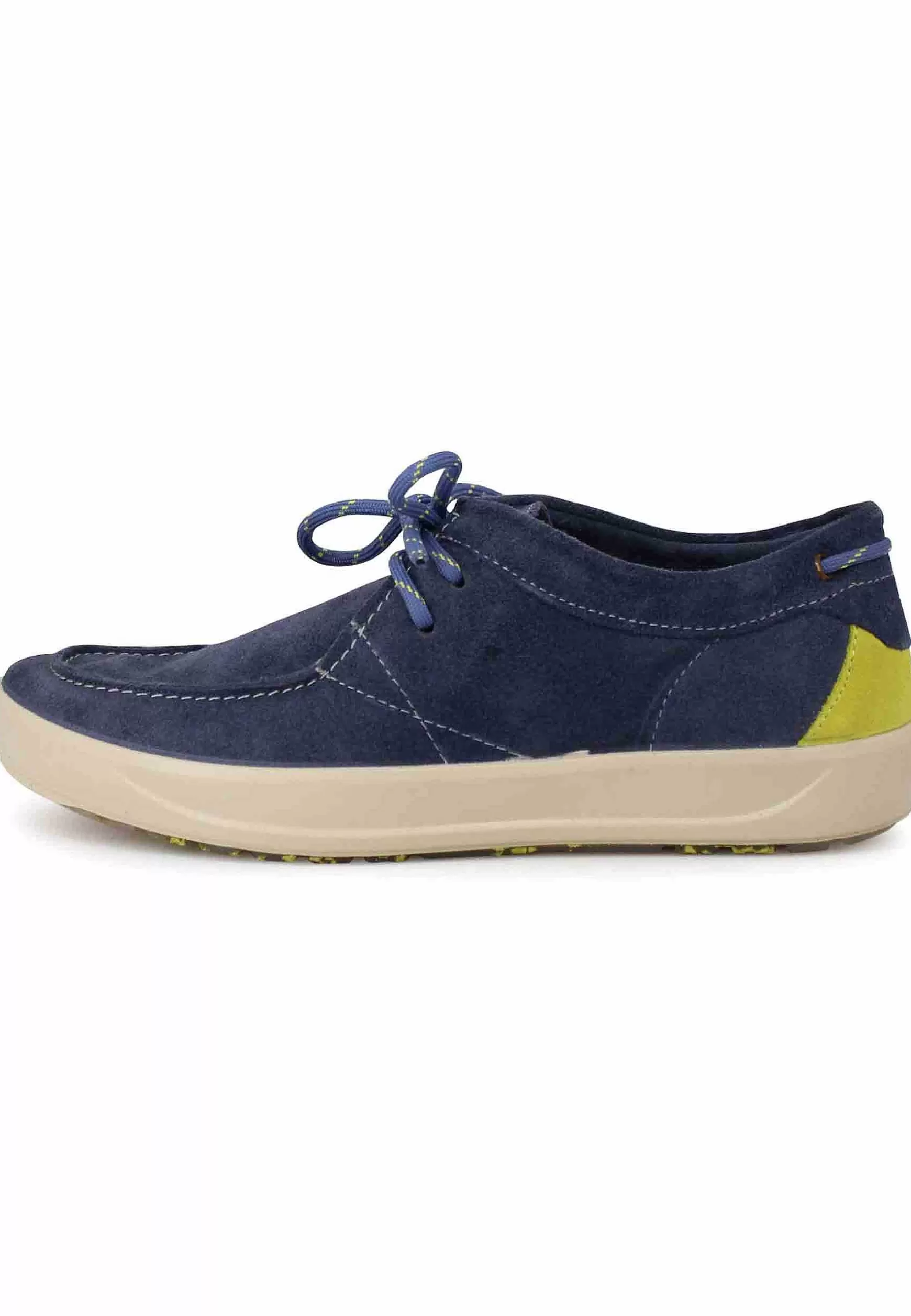 Stringate Uomo Bob Cat In Camoscio Blu Con Suola In Gomma*Jeep New