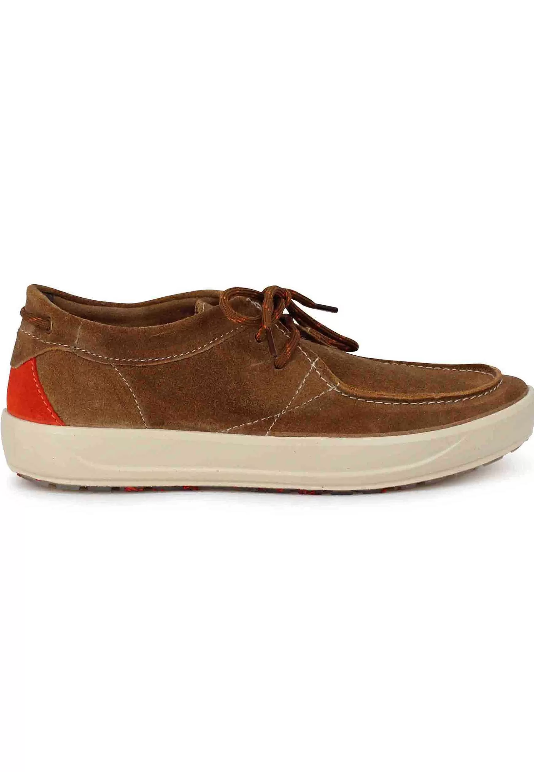 Stringate Uomo Bob Cat In Camoscio Cuoio Con Suola In Gomma*Jeep Discount