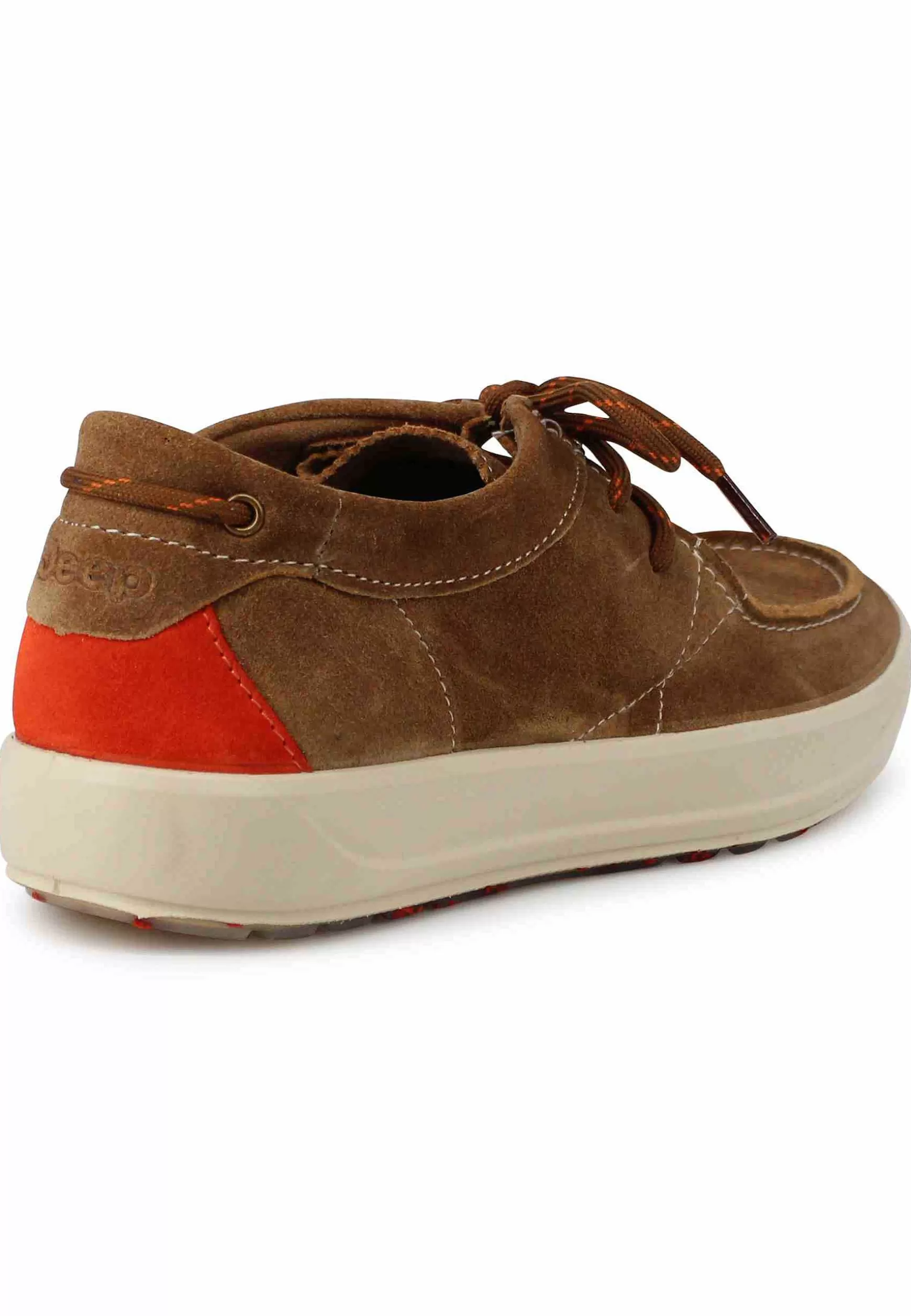 Stringate Uomo Bob Cat In Camoscio Cuoio Con Suola In Gomma*Jeep Discount