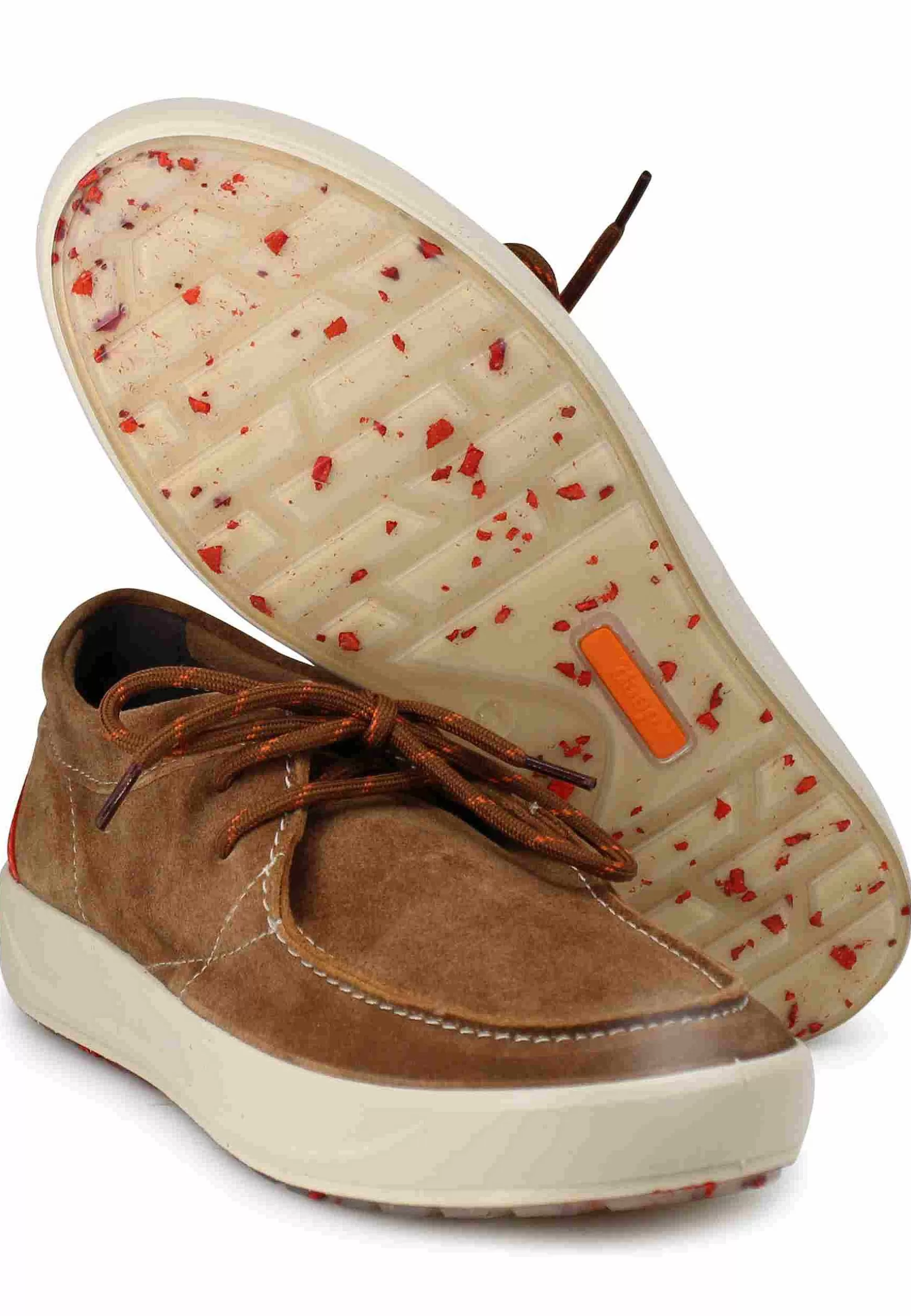 Stringate Uomo Bob Cat In Camoscio Cuoio Con Suola In Gomma*Jeep Discount