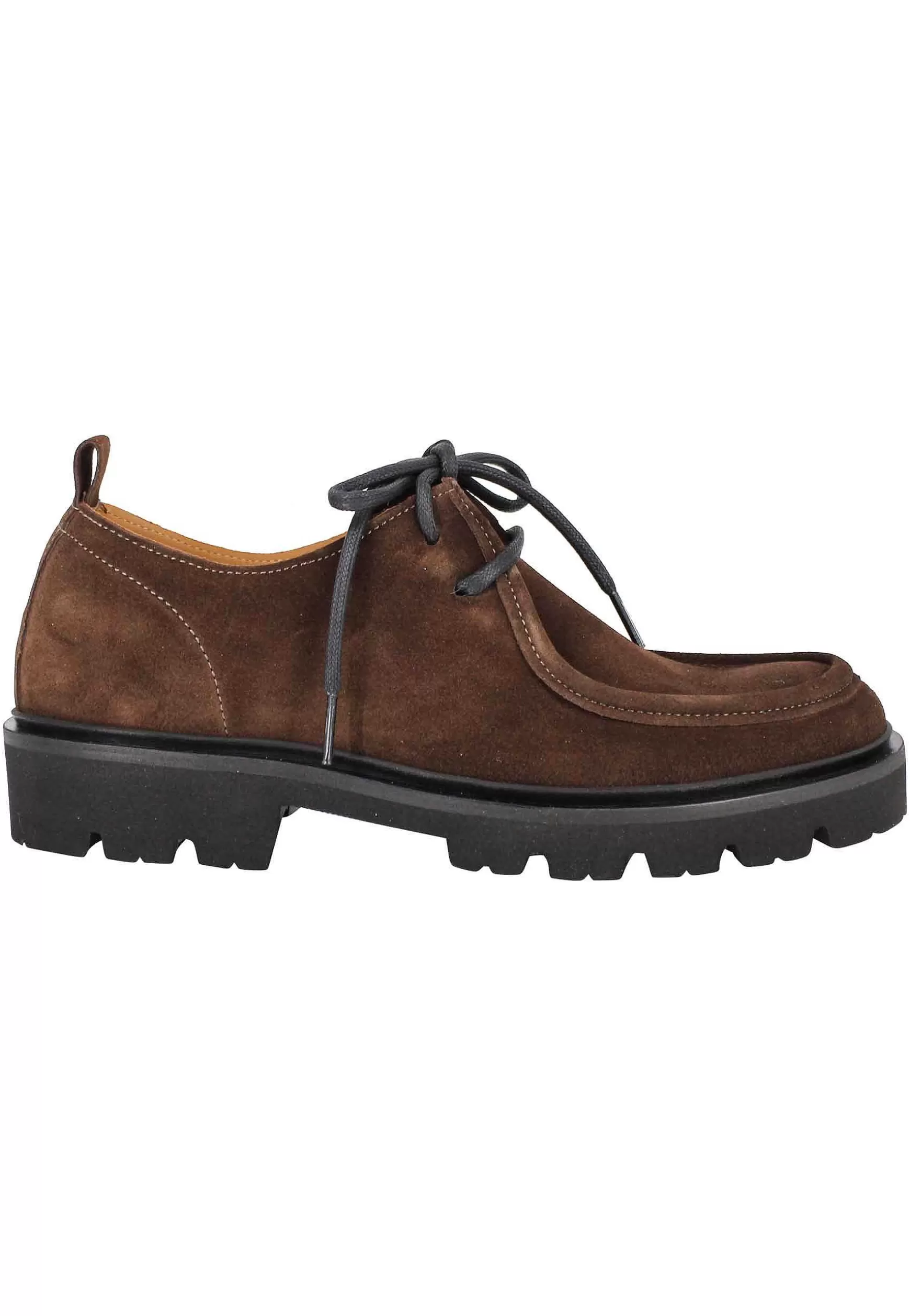 Stringate Uomo In Camoscio Testa Di Moro Con Vaschetta Cucita*Rogal Best Sale