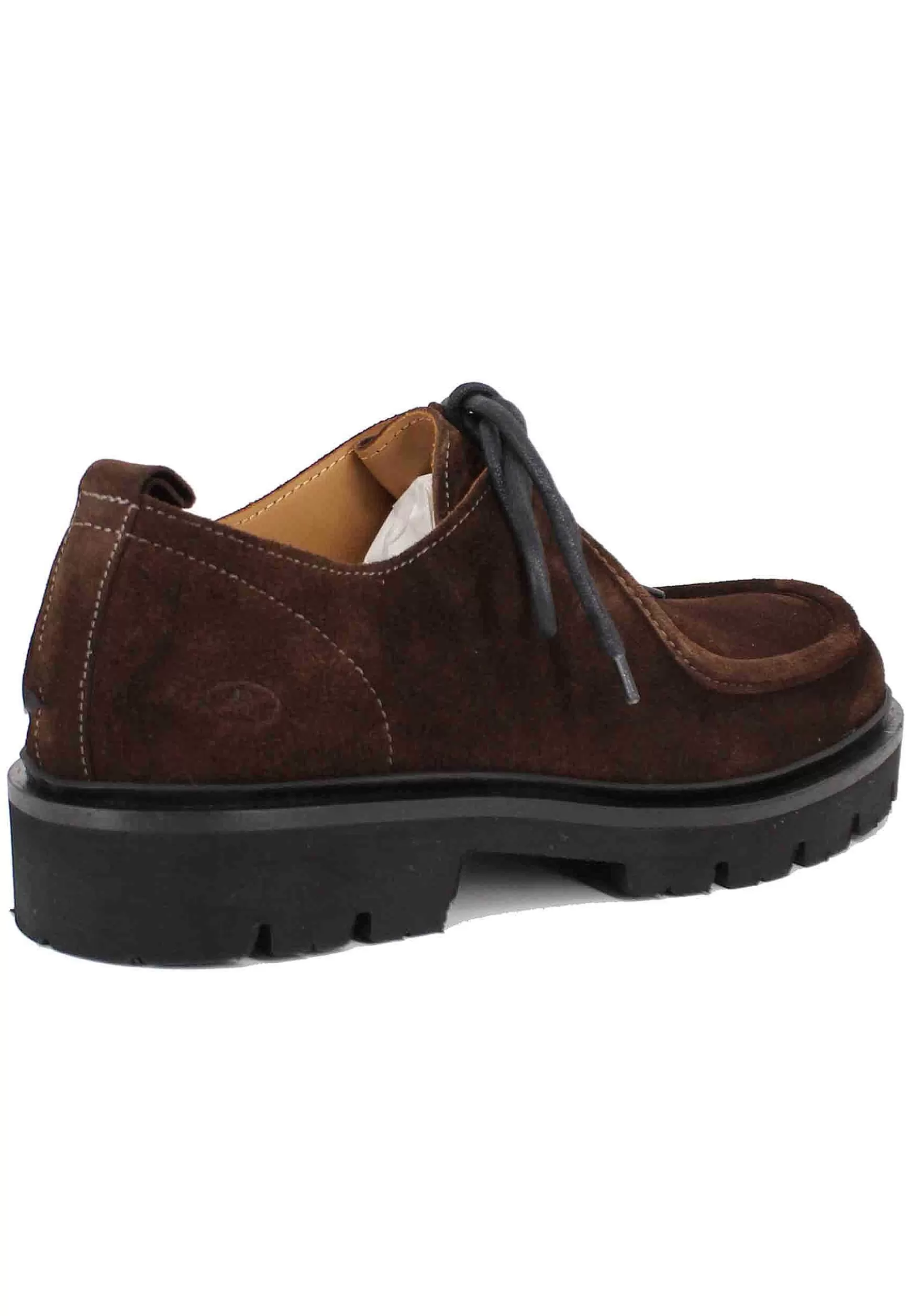 Stringate Uomo In Camoscio Testa Di Moro Con Vaschetta Cucita*Rogal Best Sale