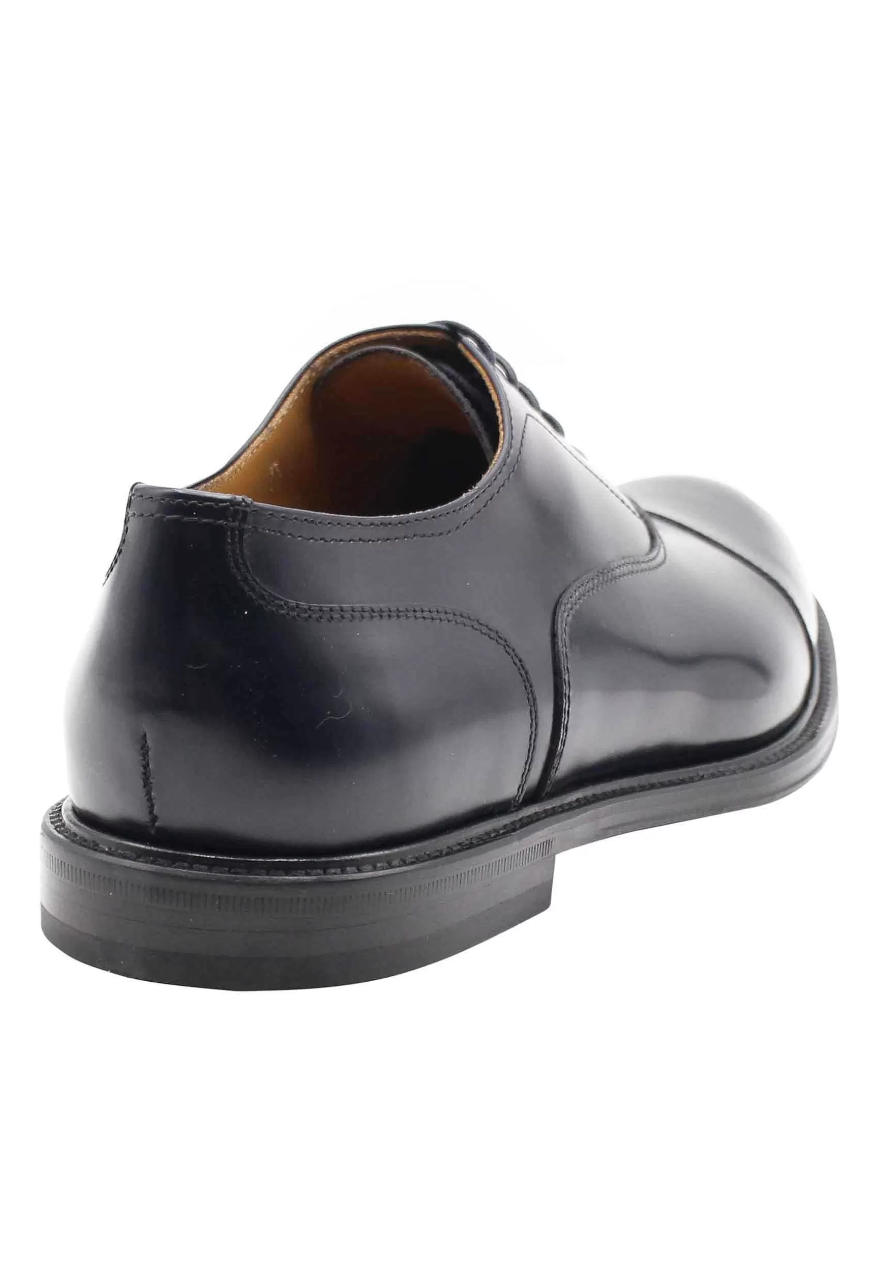 Stringate Uomo In Pelle Blu Con Suola In Cuoio Cucita*Green George Fashion