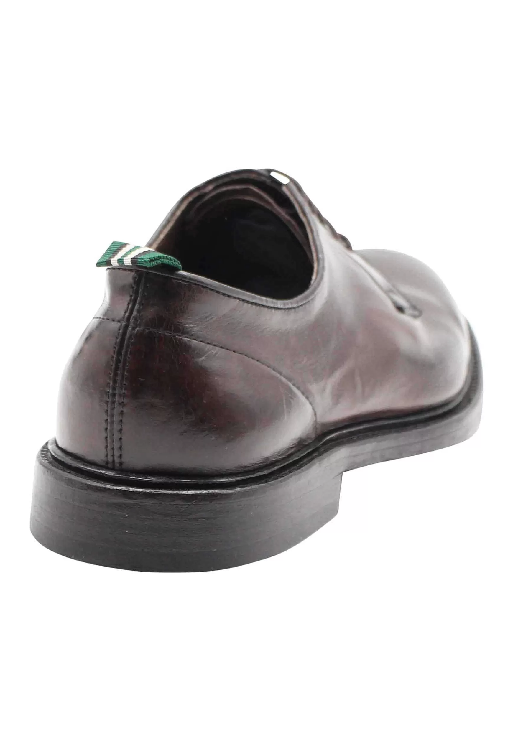 Stringate Uomo In Pelle Marrone Con Suola In Cuoio Cucita*Green George Store