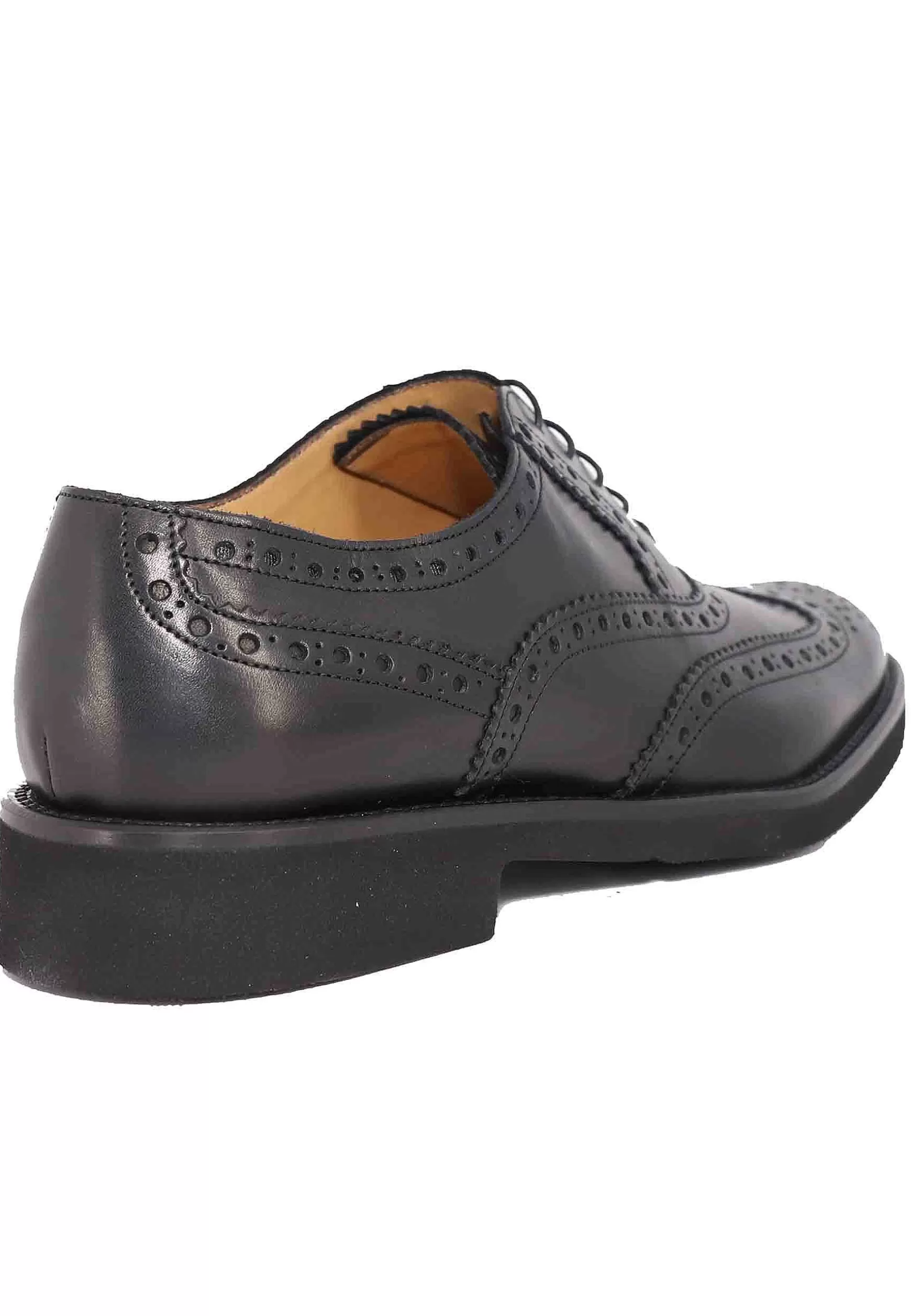 Stringate Uomo In Pelle Nera Con Impunture All'Inglese E Suola In Gomma Ultra Leggera** Flash Sale