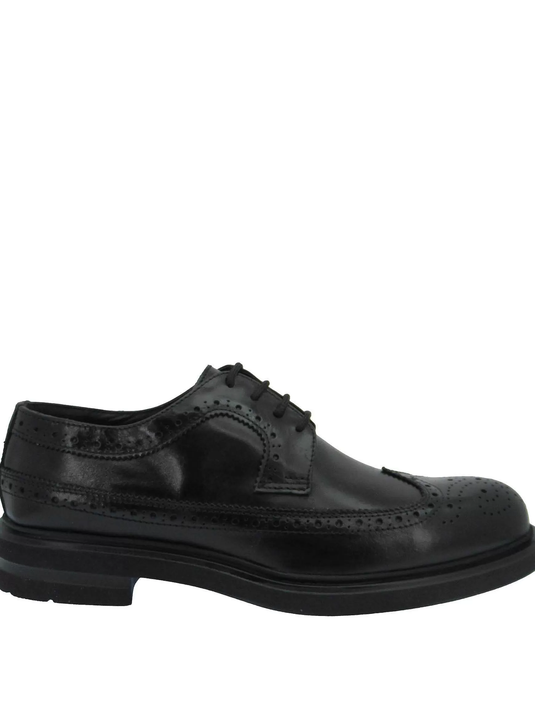 Stringate Uomo In Pelle Nera Con Impunture E Suola Ultra Leggera** Hot
