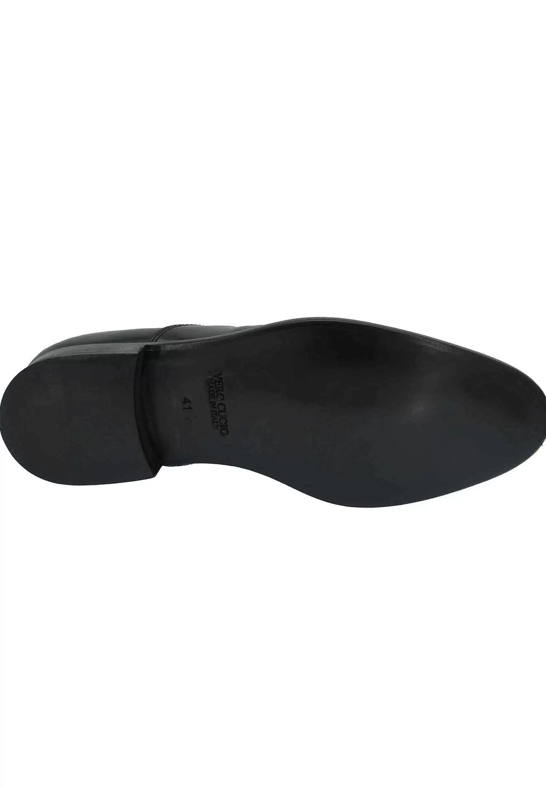 Stringate Uomo In Pelle Nera Lucida Con Fondo In Cuoio** Online