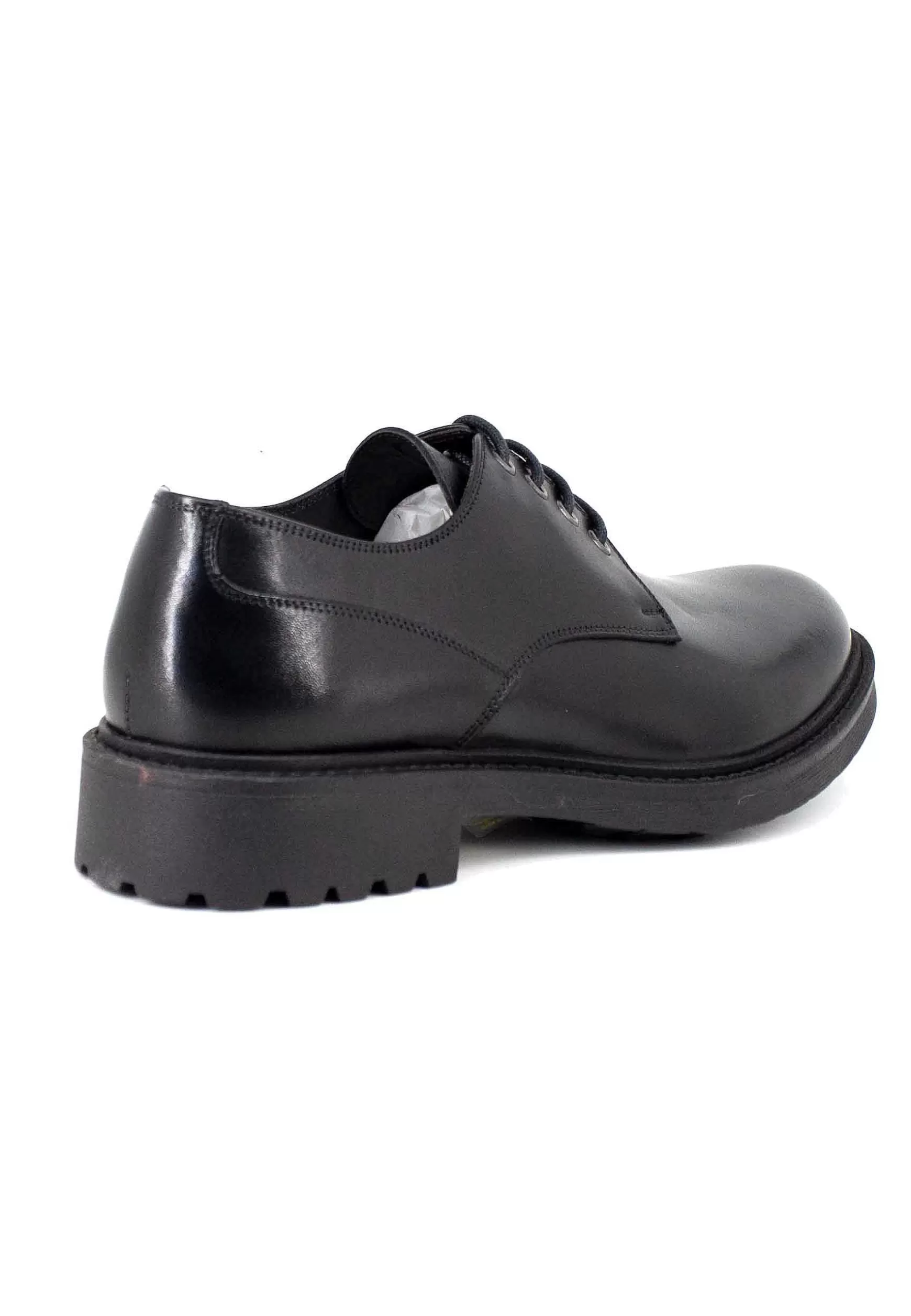 Stringate Uomo In Pelle Opaca Nera Con Suola In Gomma*Thompson Cheap