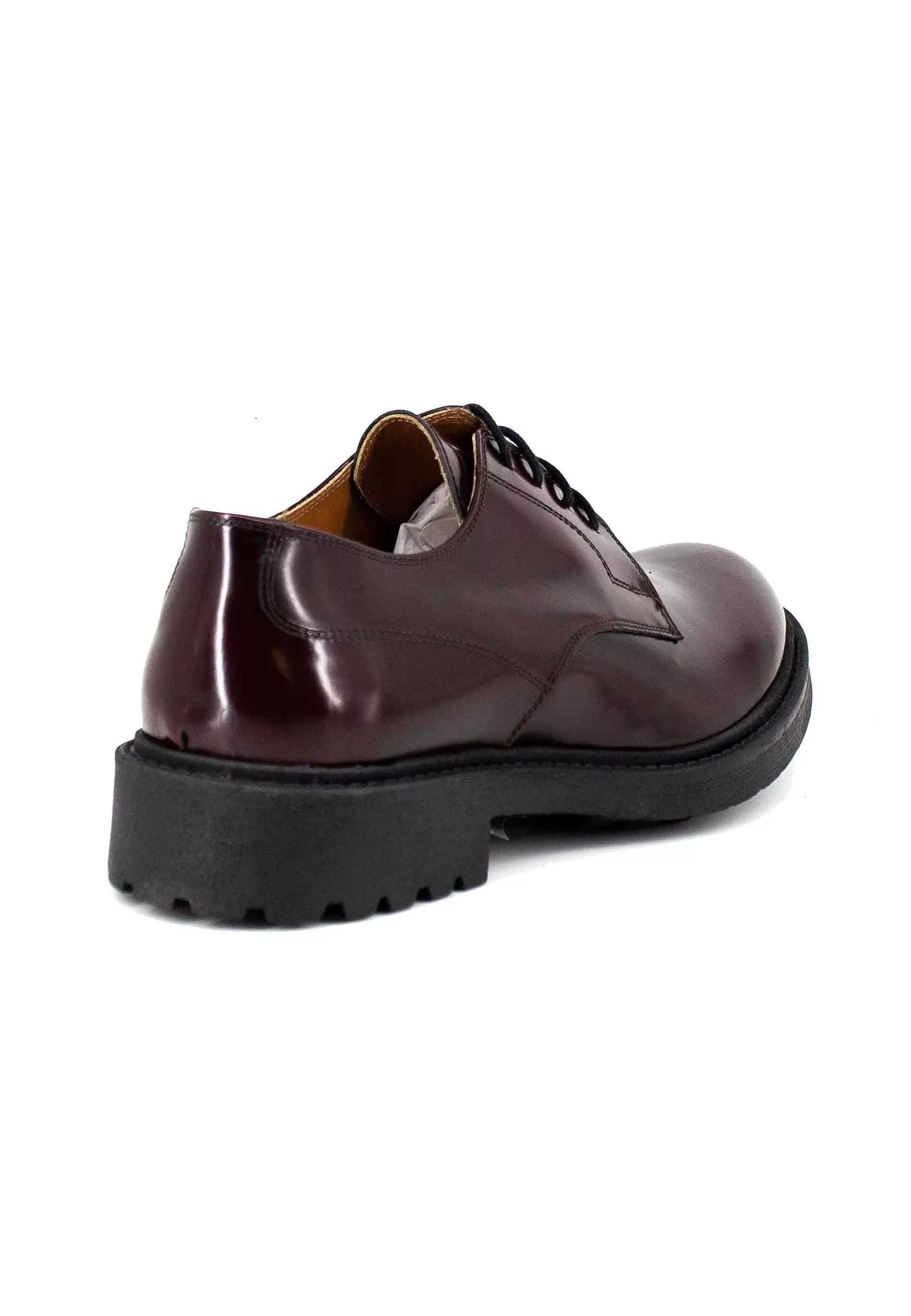 Stringate Uomo In Pelle Semi Lucida Bordeaux Con Suola In Gomma*Thompson Online