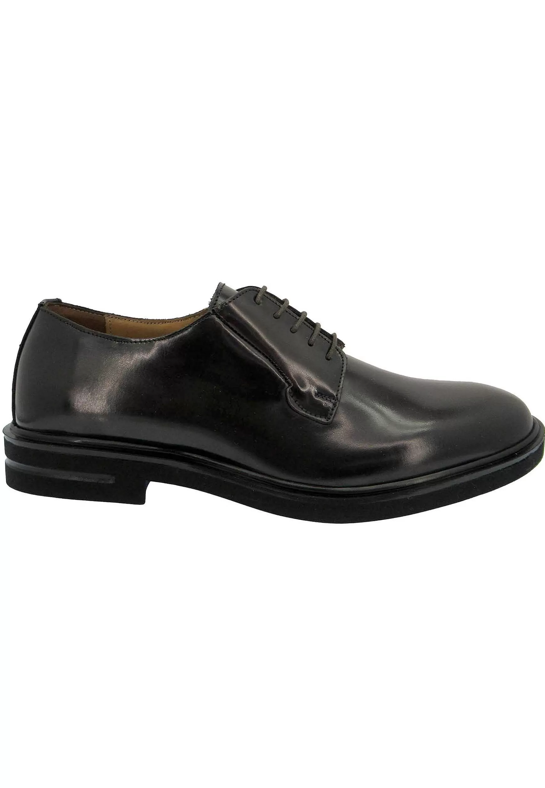 Stringate Uomo In Pelle Testa Di Moro Con Punta Tonda*Rogal Fashion