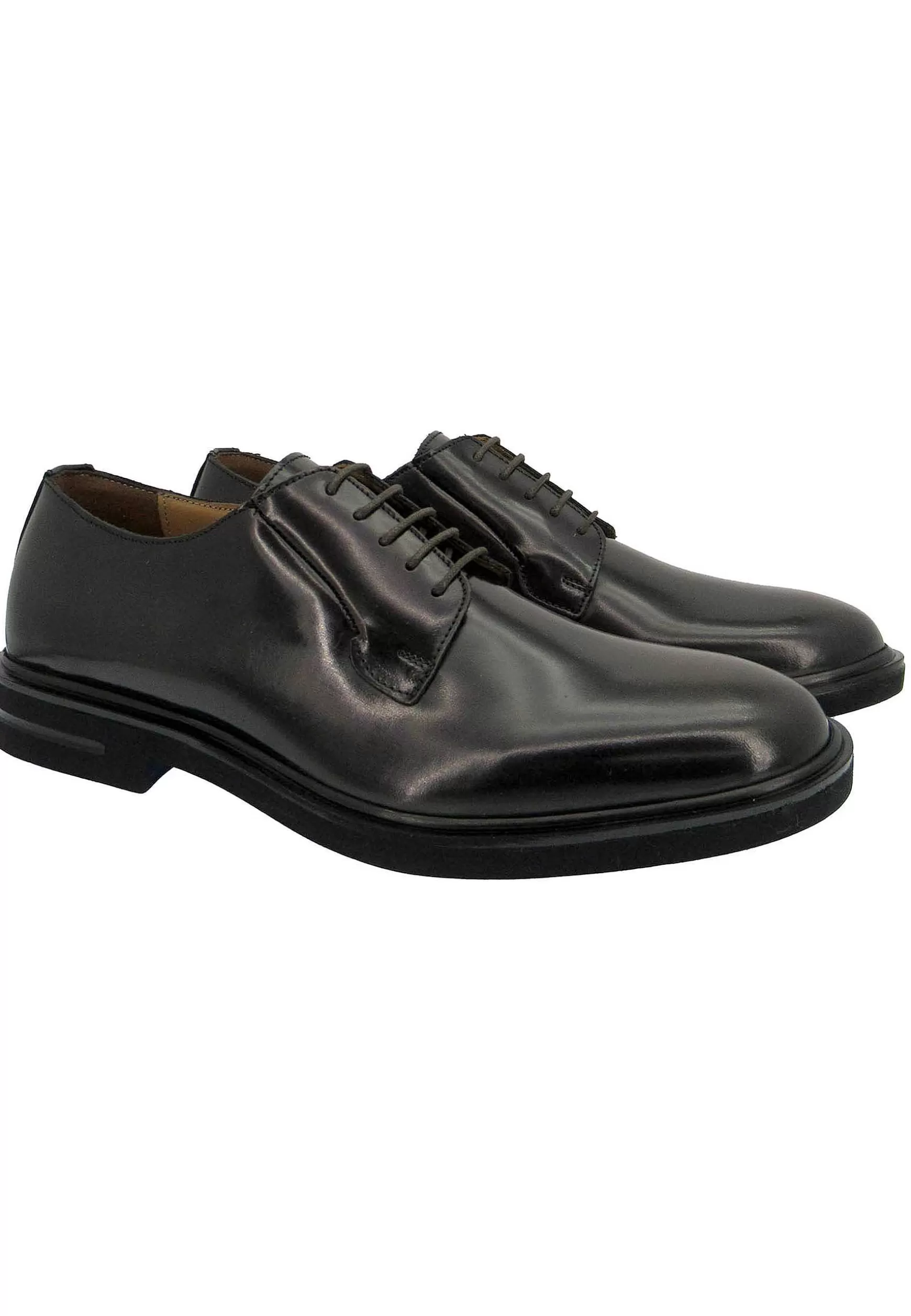 Stringate Uomo In Pelle Testa Di Moro Con Punta Tonda*Rogal Fashion