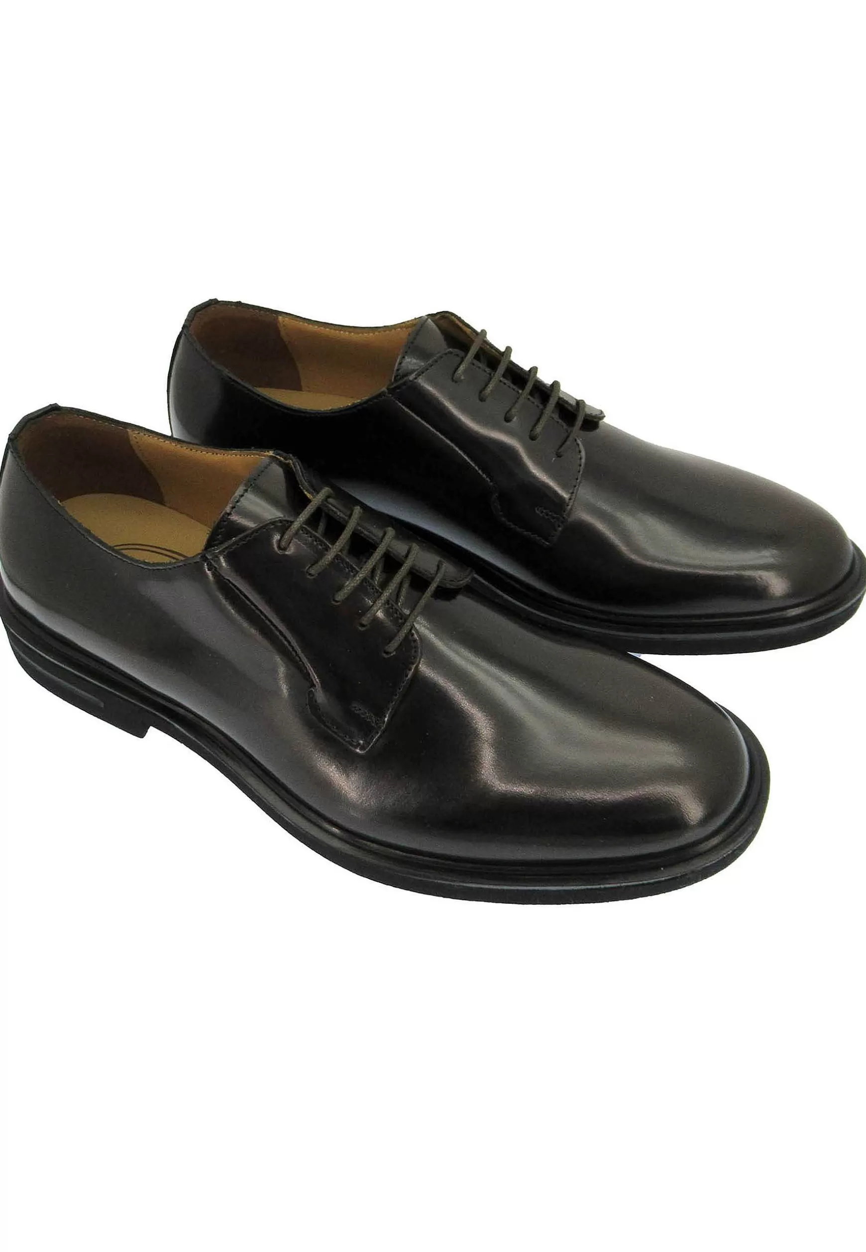 Stringate Uomo In Pelle Testa Di Moro Con Punta Tonda*Rogal Fashion