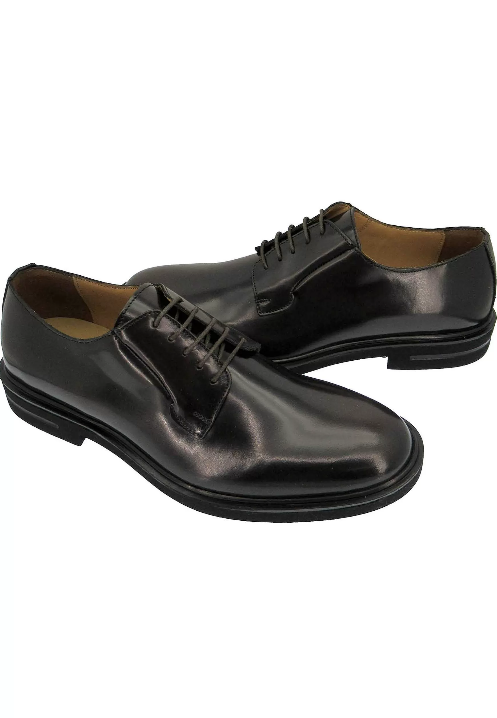 Stringate Uomo In Pelle Testa Di Moro Con Punta Tonda*Rogal Fashion