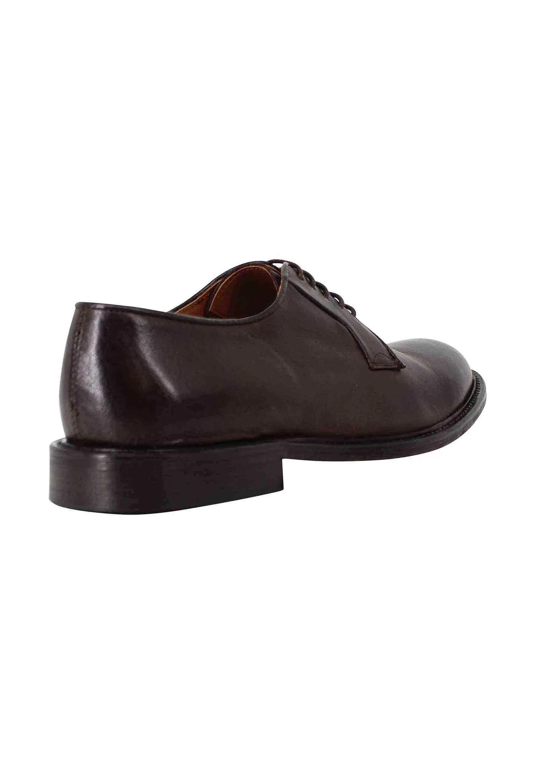 Stringate Uomo In Pelle Testa Di Moro Con Suola In Cuoio Cucita** Best