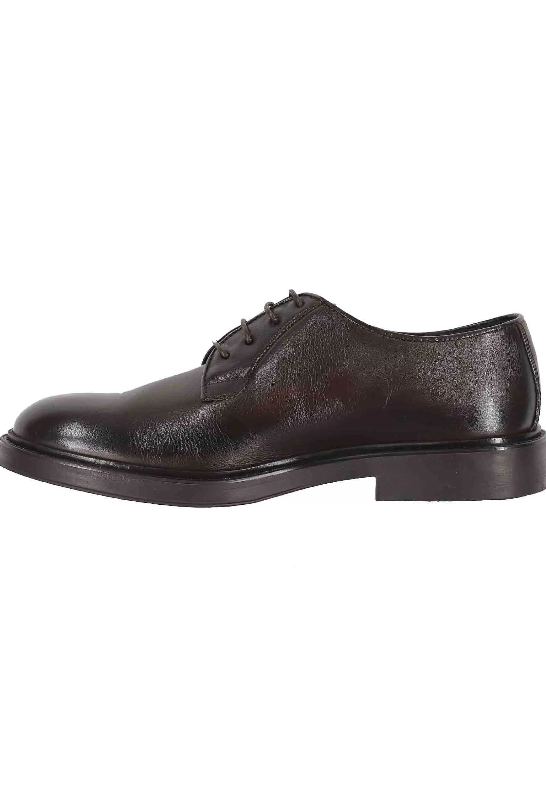 Stringate Uomo In Pelle Testa Di Moro Con Suola In Gomma** Sale