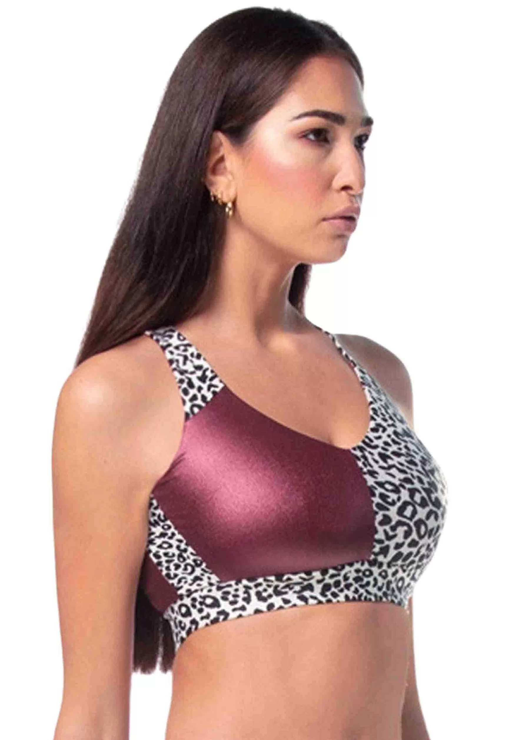 Top Donna Nika Double Face In Tessuto Luxury E Animalier*Invertika Discount