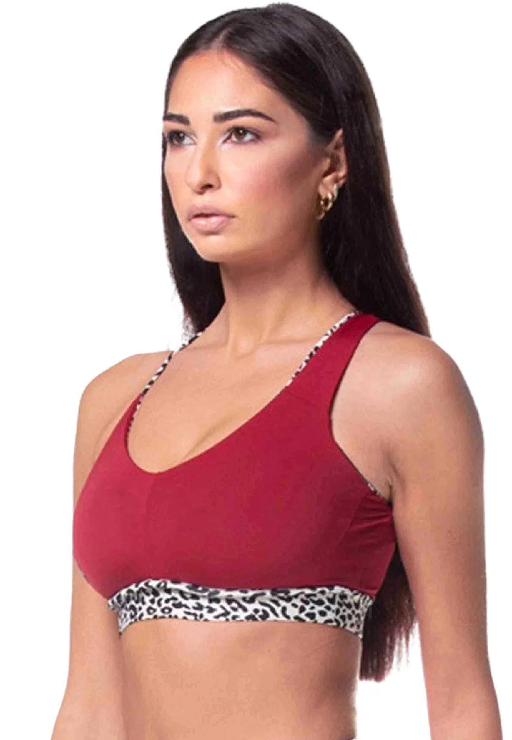 Top Donna Nika Double Face In Tessuto Luxury E Animalier*Invertika Discount