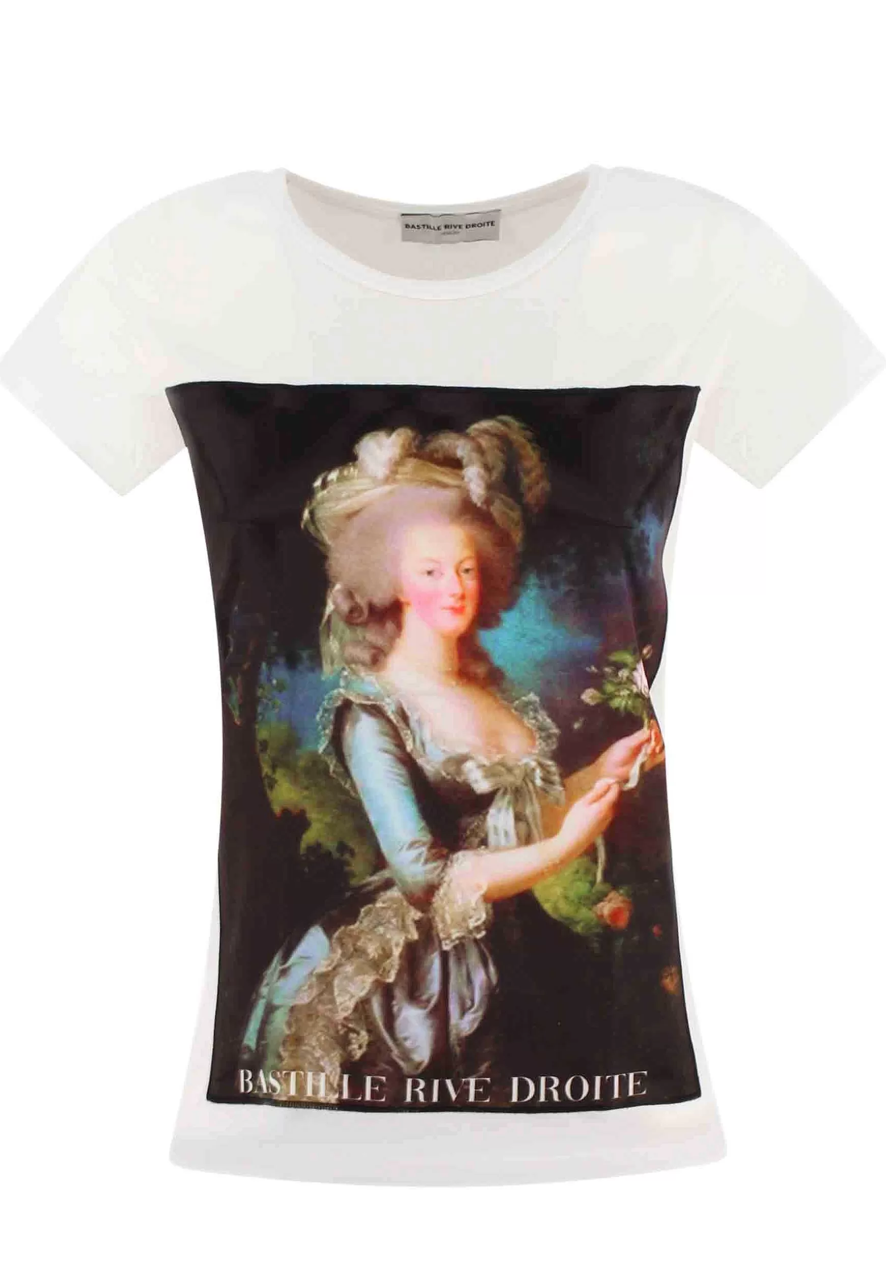 T-Shirt Donna Icons In Cotone Bianco Con Stampa In Seta*Bastille New