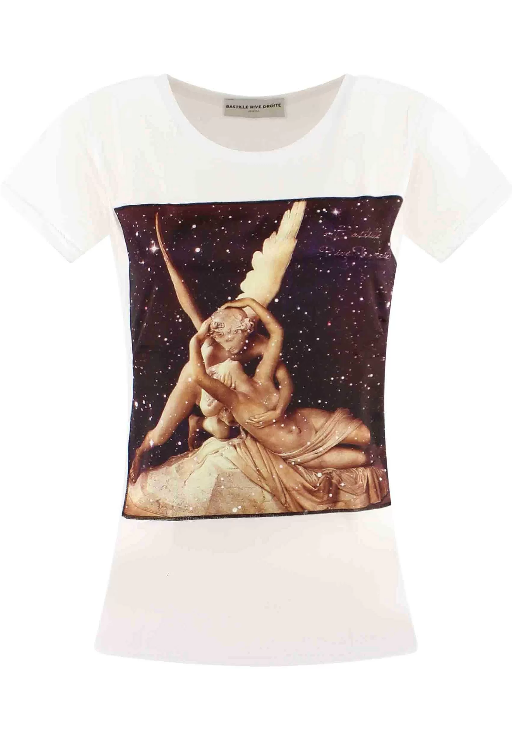 T-Shirt Donna Icons In Cotone Bianco Con Stampa In Seta*Bastille Cheap
