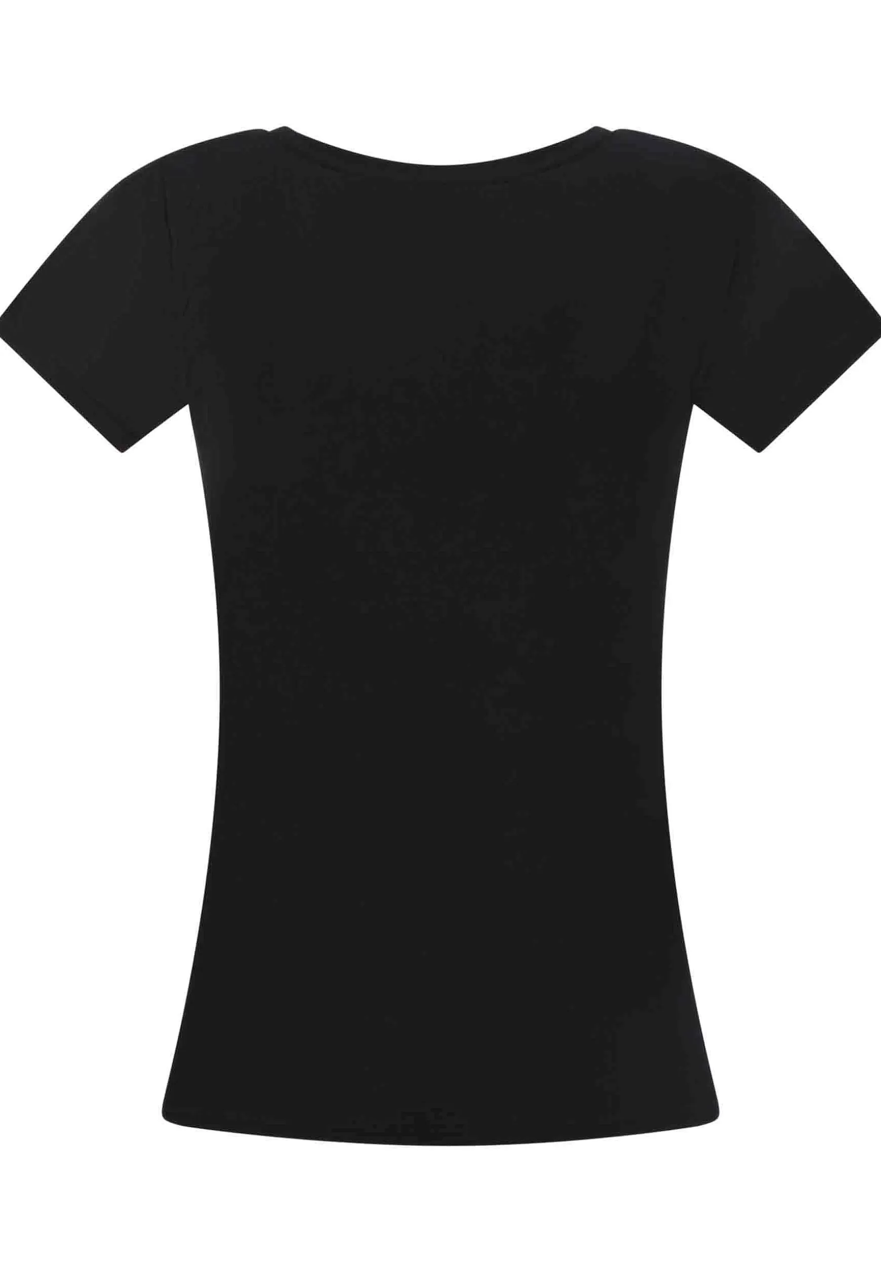 T-Shirt Donna Icons In Cotone Nero Con Stampa In Seta*Bastille Fashion