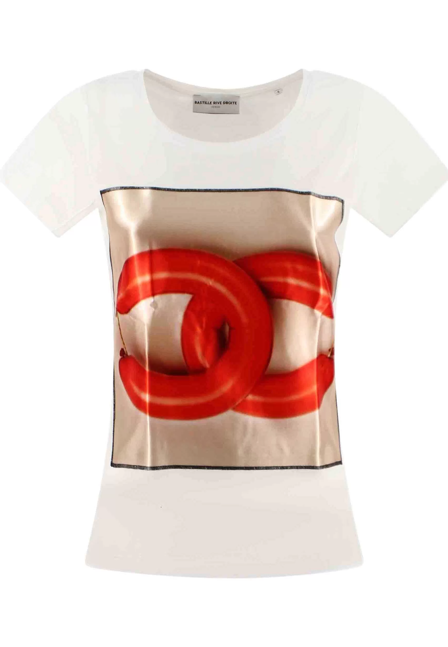T-Shirt Donna Savage In Cotone Bianco Con Stampa In Seta*Bastille Best Sale