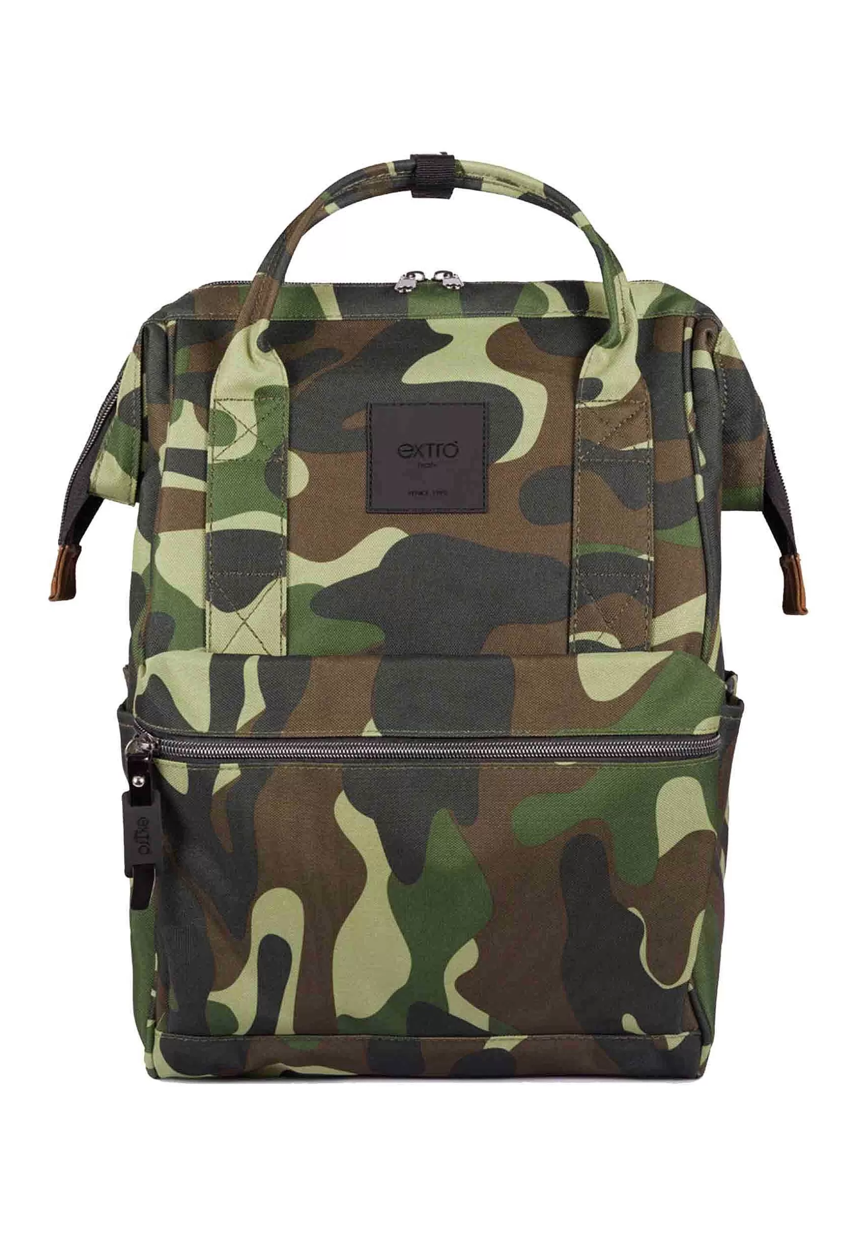 Zaino Uomo Bagpack In Nylon Verde Camouflage Con Apertura Zip*Extrò Shop