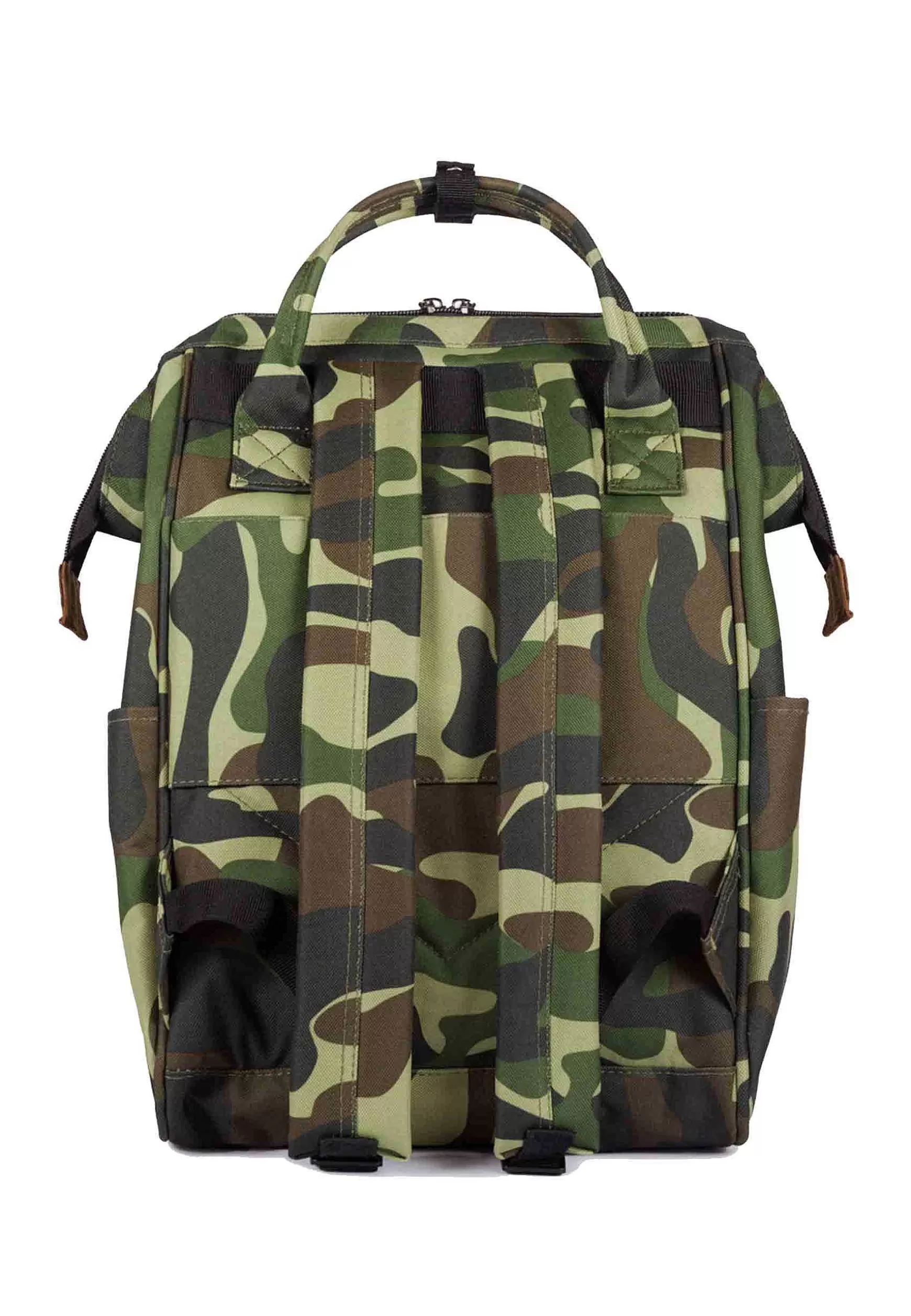 Zaino Uomo Bagpack In Nylon Verde Camouflage Con Apertura Zip*Extrò Shop