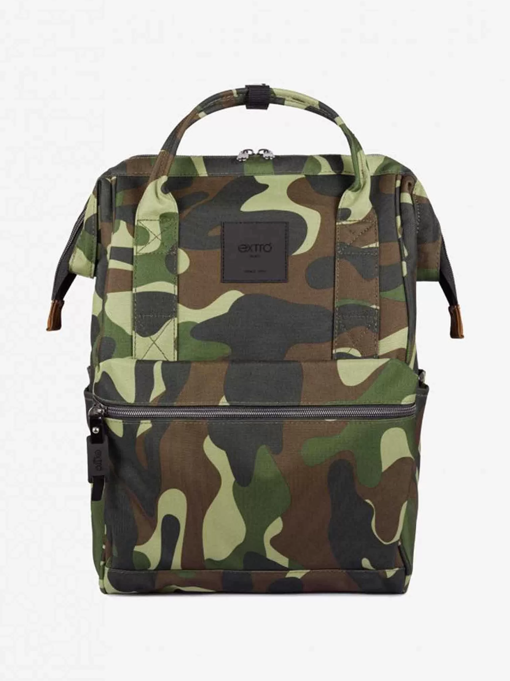 Zaino Uomo Bagpack In Nylon Verde Camouflage Con Apertura Zip*Extrò Shop